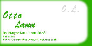 otto lamm business card